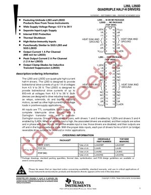 L293NE datasheet  